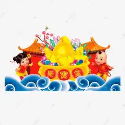 踏着祥云送金银的运财童子素材图片免费下载千库网