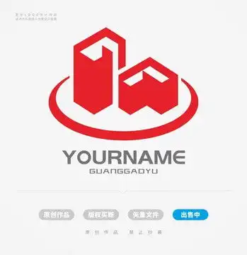 字母p简约logo设计