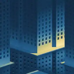 插画城市夜光