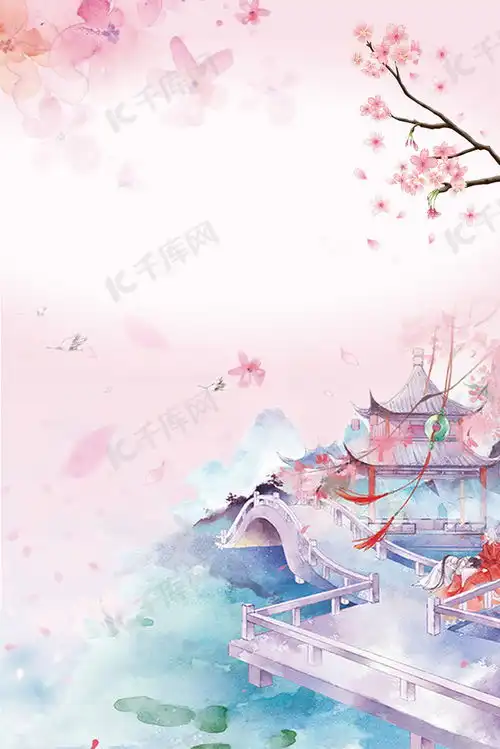 古风七夕海报背景图片免费下载千库网