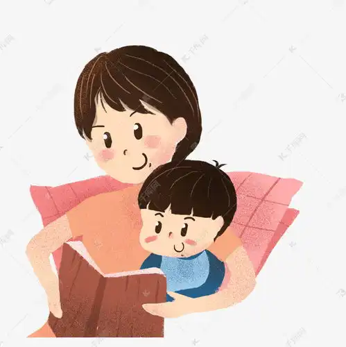 女士和孩子在看书素材图片免费下载千库网