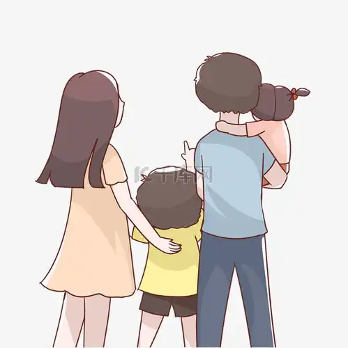 中秋中秋节一家人赏月背影素材图片免费下载千库网