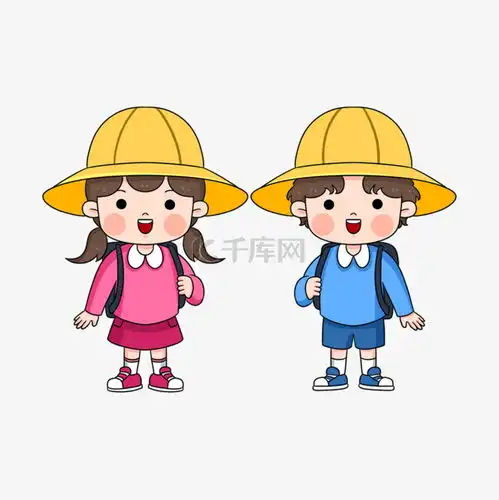 日本卡通风格黄色帽子小学生素材图片免费下载千库网