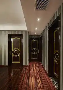 深色和谐新古典欧式家居过道装修图