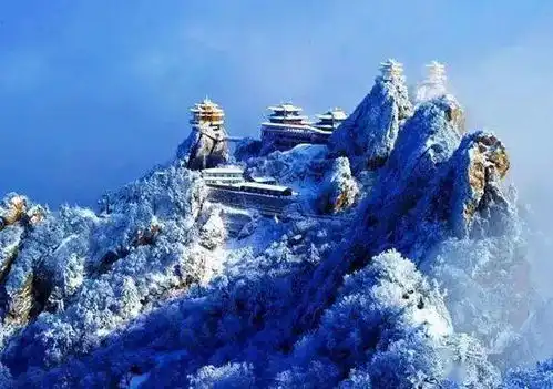 打卡网红最火河南仙境老君山赏冰雪雾凇洛阳龙门石窟洛邑古城纯玩五天团