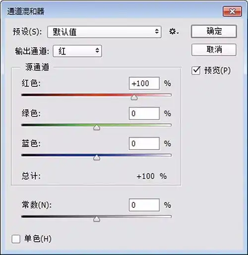 用通道混合器快制日系清新色调调色教程图文