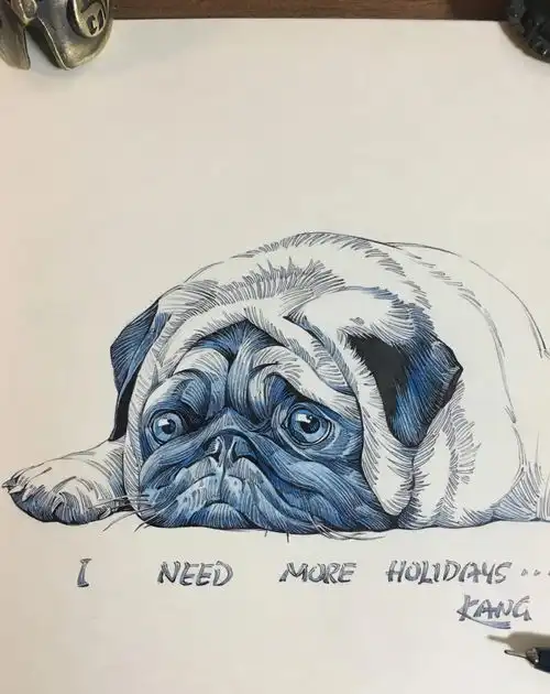 手绘插画超萌的表情包,快来收藏做头像吧