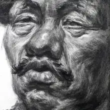 广州美术学院染织系2006级,关子福,素描头像美术高考投稿作品2010032303