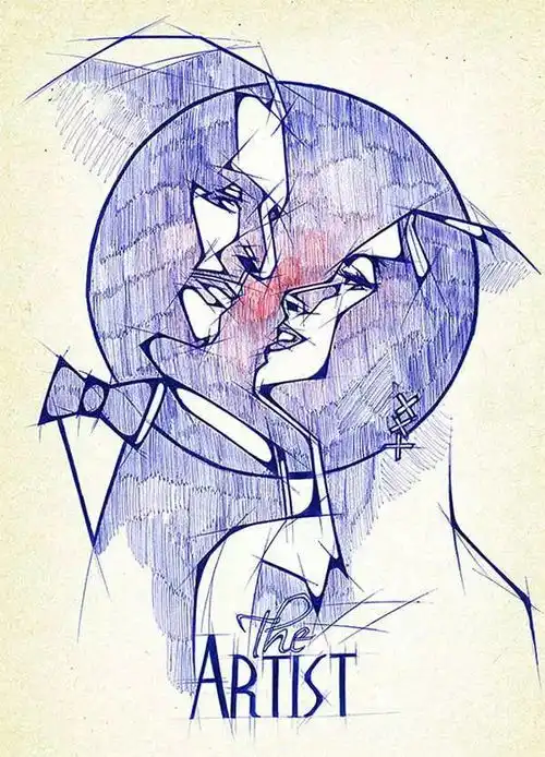 大师级圆珠笔肖像插画作品,确实与众不同