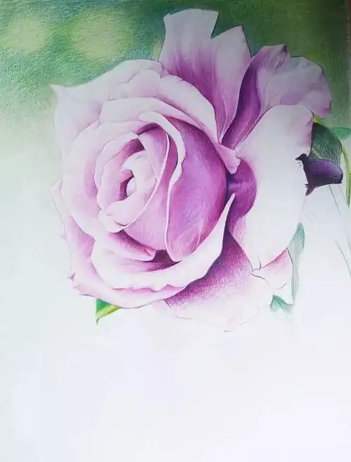 彩铅手绘玫瑰花