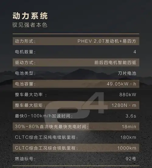 仰望u8豪华版部分配置信息公布整车最大功率880kw