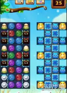 开心消消乐1441关消除雪块动物下落