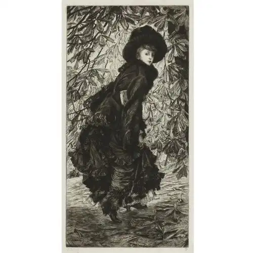 法国新古典主义画家詹姆斯提索人物素描画作品︱艺术名画