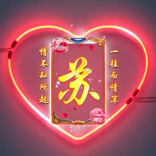 超美姓氏头像,霓虹灯光效创意适合表白使用的