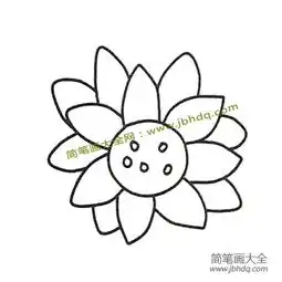 6张漂亮的荷花简笔画图片