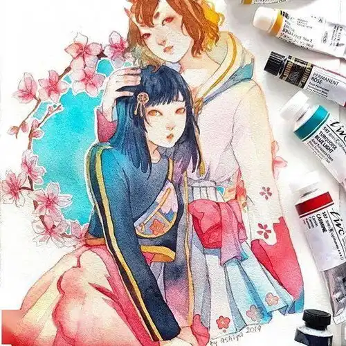 日式和风的水彩,灵动又梦幻