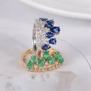 时尚蓝绿宝石戒指,展现个性魅力与品味