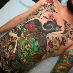 纹身素材日式传统纹身纹身的猫gangstacat放荡不羁的黑道纹身喵
