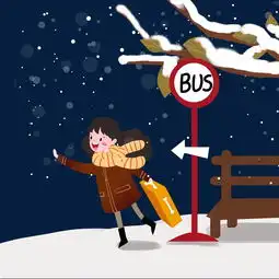 冬季旅行招手的小女孩图片素材其他格式下载动漫人物大全
