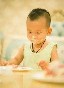 何洁儿子两岁生日吃蛋糕满嘴奶油呆萌