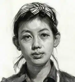 女青年正面素描头像素描头像qq头像大全qq志乐园