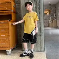 男童夏装网红套装2021新款洋气夏季短袖中大童男孩帅气韩版潮10岁