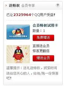 前两天qq有赠送的qq会员试用现在要去哪里找到打开啊