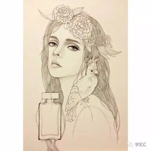 坚持画画一年,她用流畅的线条描绘最灵动的人物插画