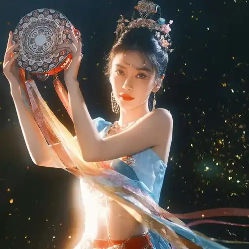 杨颖cos杨玉环遇见飞天美爆手拿琵琶,宛如天女下凡,太有意境