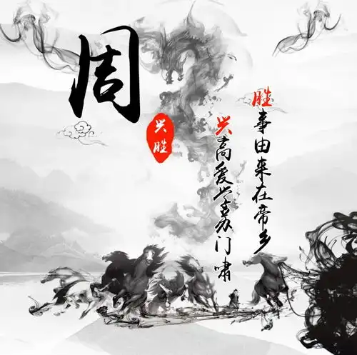 微信头像姓氏头像,超美中国风山水笔墨姓氏头像,不负画中美景