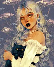 27张美女的欧美风妆容插画,每张都能拿来当头像