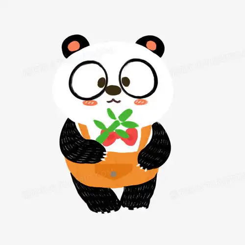 插画风吃竹子的小熊猫png图片素材免费下载竹子png35003500像素