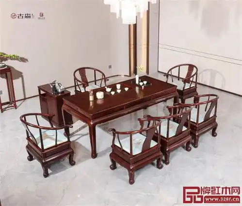 东阳红酸枝品牌古森红木置一方茶台,寻一片宁静的绿洲