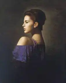 小央美美术他的油画作品几乎全被盗版过画里的女人犹如天仙