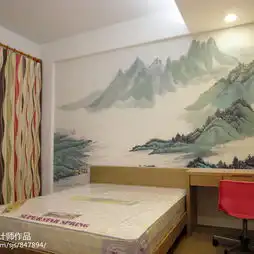 手绘背景墙画装修效果图-设计本