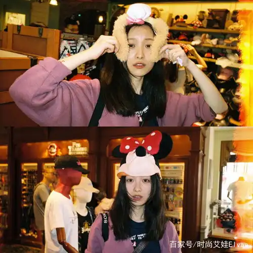 倪妮清明节低调迪士尼游玩,穿700毛衣配79t恤,素颜美的低调真实