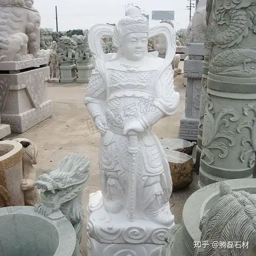 制作韦陀菩萨石像造型加工韦陀石雕像图片