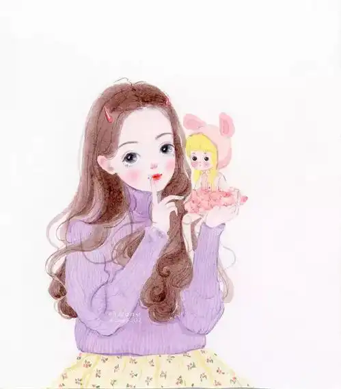 超清新唯美的水彩人物插画,大爱果断的换头像