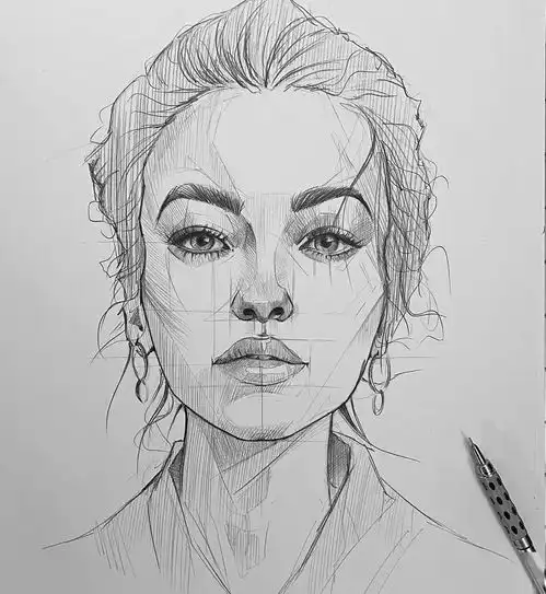 作品欣赏意大利画家尤苏波夫,这些素描头像绝了