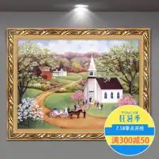 金美油画装饰画走廊玄关壁画田园油画无框挂画田园景10
