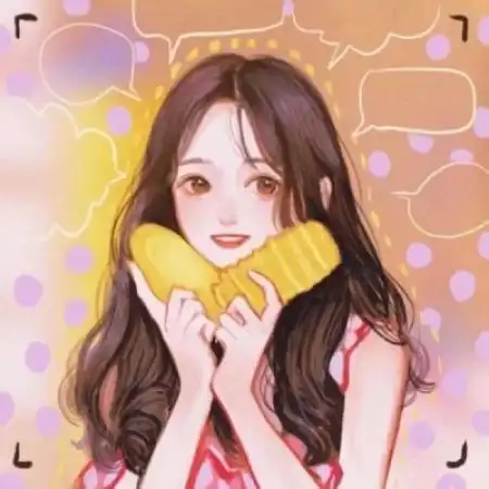 可爱卡通二次元女头,比较萌的少女人物插画