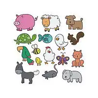 可爱卡通动物矢量素材小猪小狗小猫小鸡图片设计高清cdr模板下载0.17mb新年生肖大全