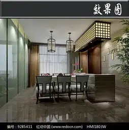 日式中式风餐厅效果图
