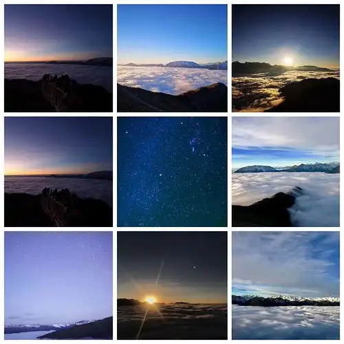 抖音打卡圣地,360观云海星空雪山,美之壮观