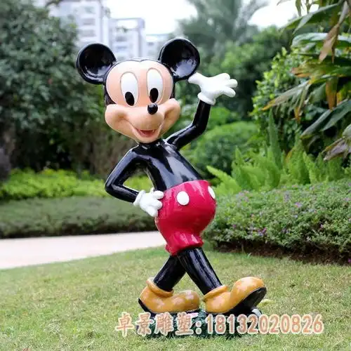 玻璃钢唐老鸭米老鼠雕塑售楼部玻璃钢米老鼠雕塑生产厂家
