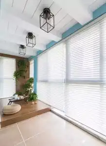 135平淡蓝色美式雅居,入户就是办公区很有意思