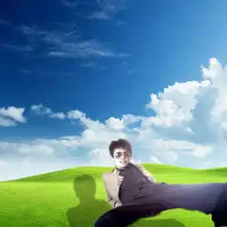 求ps大神把我这张照片背景换成草地谢谢qq251914157