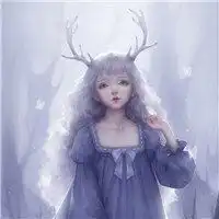 头戴鹿角的女孩头像微信头像图片大全