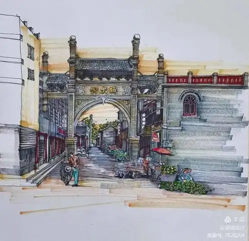 保职院教师手绘老保定燃爆古城