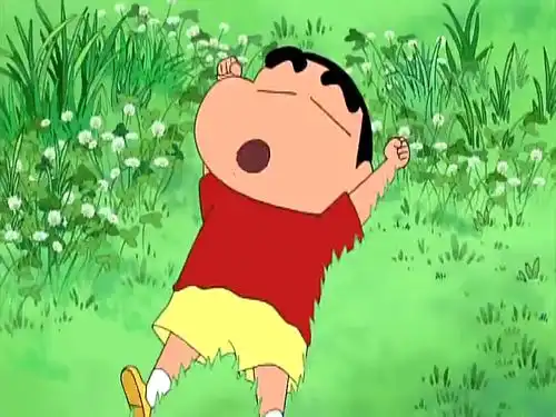 蜡笔小新正男找幸运草,找到了全世界最珍贵的那朵